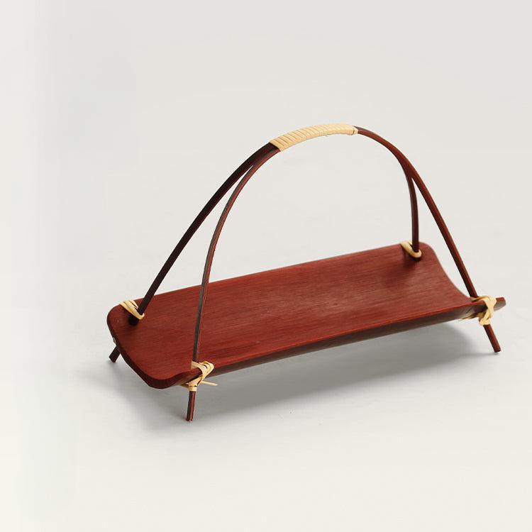 Handmade Bamboo Tea Tray Basket